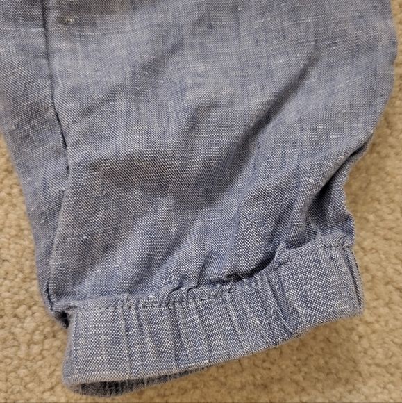 Athleta Cabo 100% Linen Jogger Chambray Blue Size 4 - Picture 9 of 11